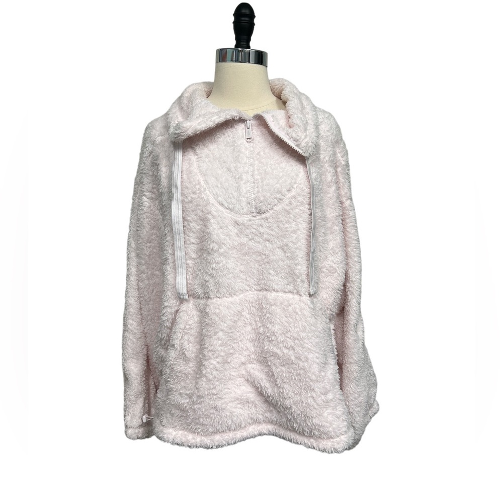 Free People Movement Light Pink Fleece Pullover- Large